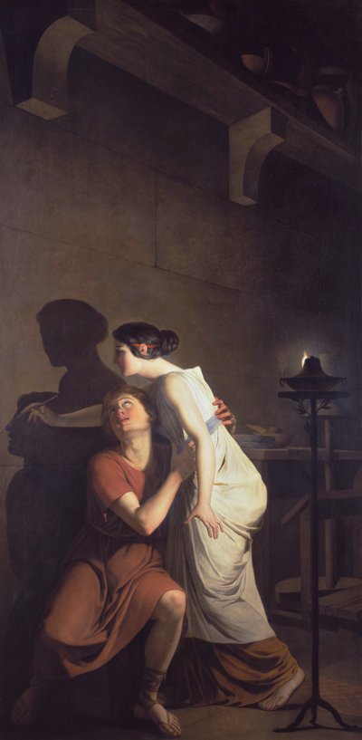 Invention of the Art of Drawing by Joseph Benoît Suvée
